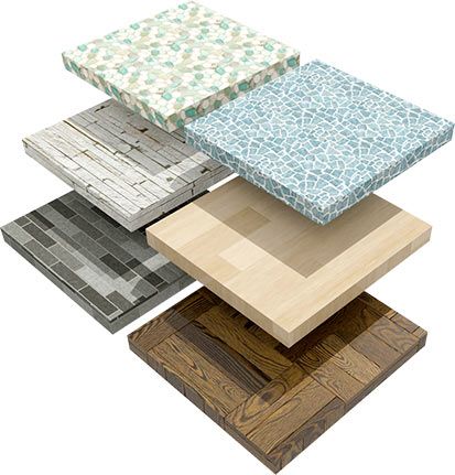 Materials, colors and textures to apply for room and interior design