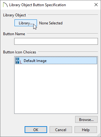Changing the library object for the library object specification.
