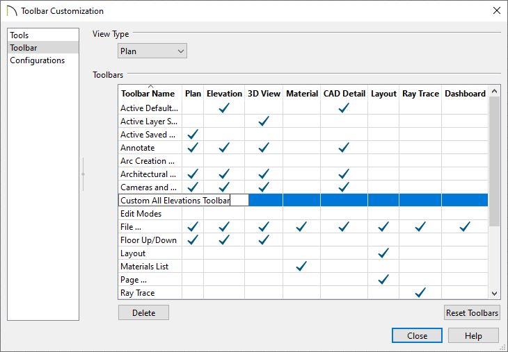Toolbars can be renamed in the toolbar customization dialog.